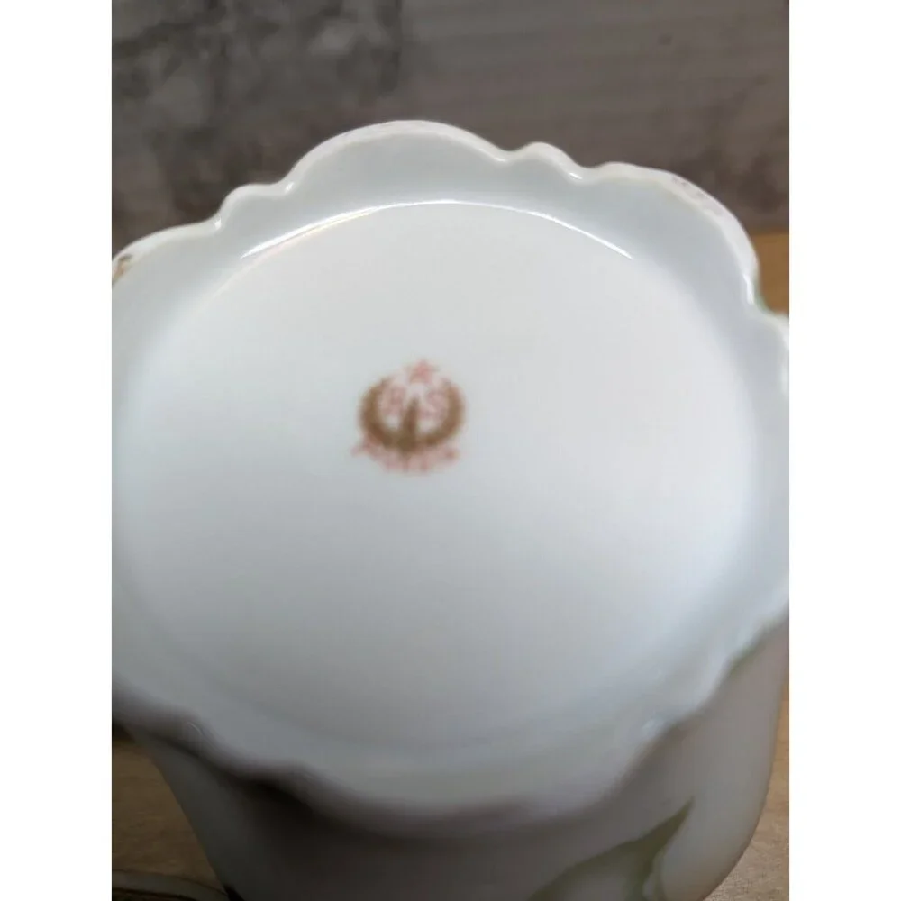 Antique RS Germany/Prussia Sugar Bowl Creamer 6 cups & 6‎ saucers Calla Lily